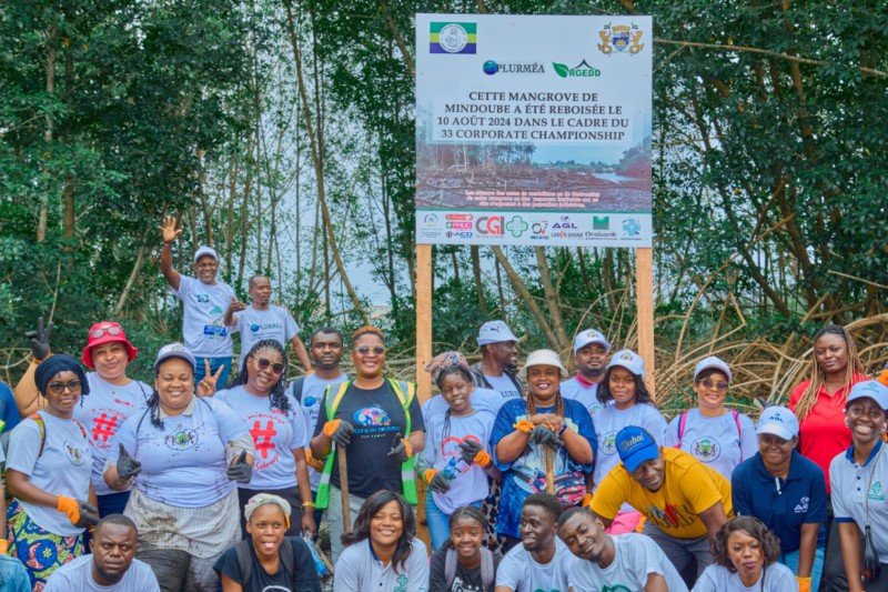  Sobraga et ses partenaires renforcent leur engagement écologique à travers le reboisement de la mangrove de Mindoubé à Libreville